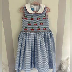 🍒Sweet as Pie hand smocked Anavini Dress size 4T🍒